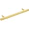 Jeffrey Alexander 128 mm Center-to-Center Brushed Gold Square Dominique Cabinet Bar Pull 845-128BG - alternate 2